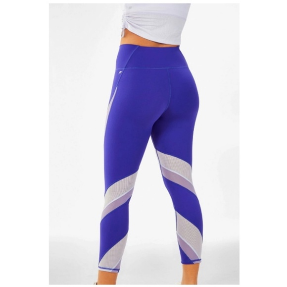 Fabletics Pants - Fabletics High-Waisted Mesh Power hold 7/8